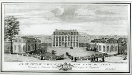 View of the Courtyard Facade of the Bellevue Castle